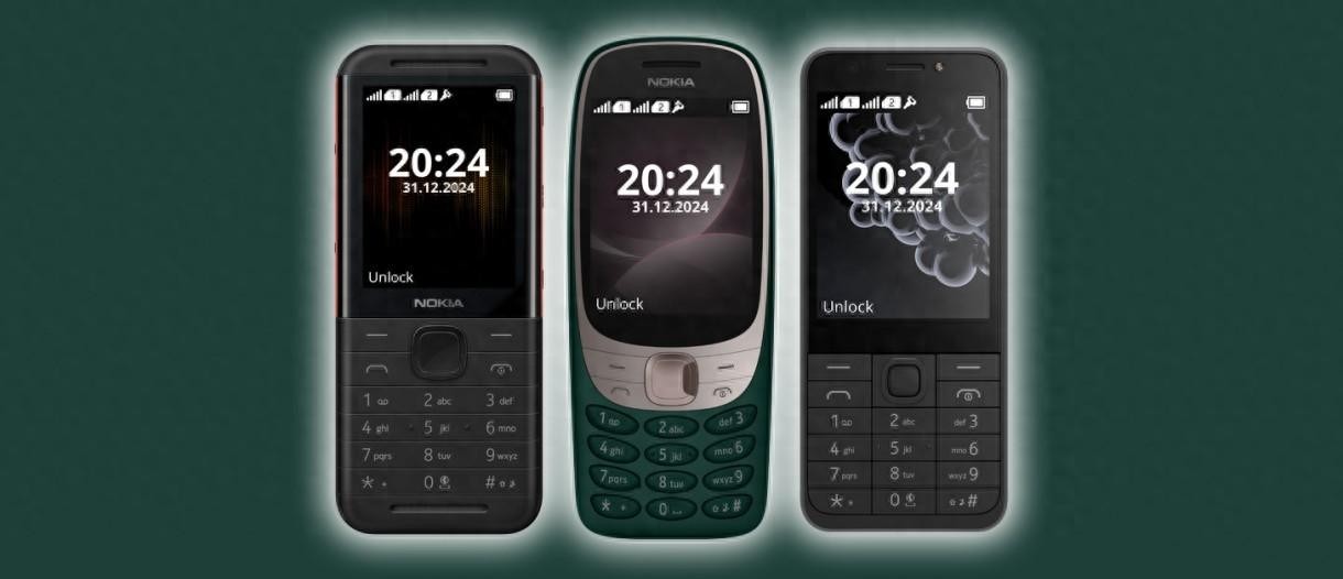 诺基亚三款经典型号手机再发布，可惜仅支持2G网络