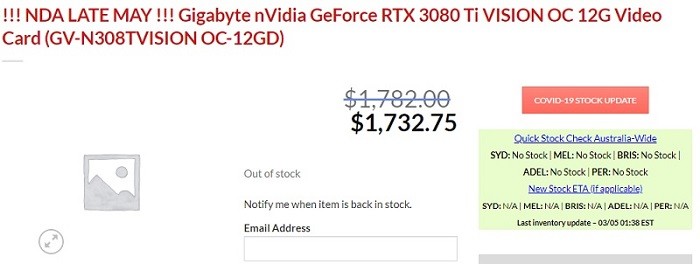 本月底RTX 3080 Ti或来临：传闻售价3500美元