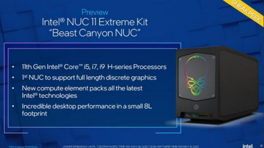 NUC 12发烧版首曝：12代酷睿+ DG2独显可选