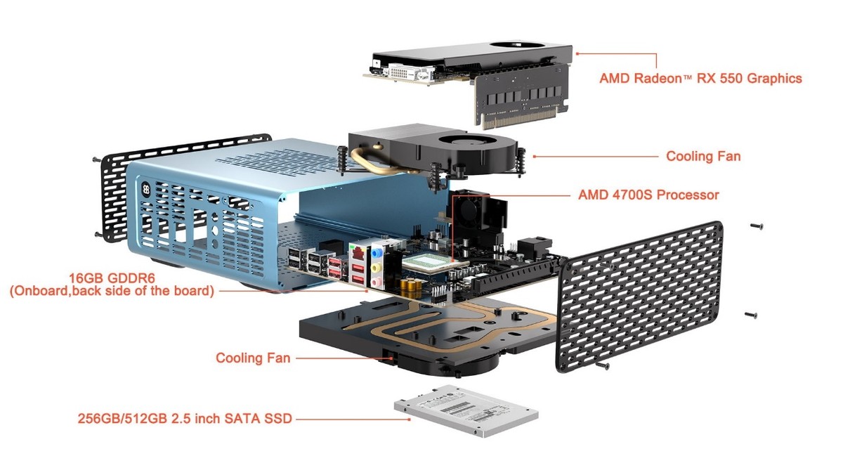 复古迷你PC有新品,采用AMD 4700S芯片方案是特点