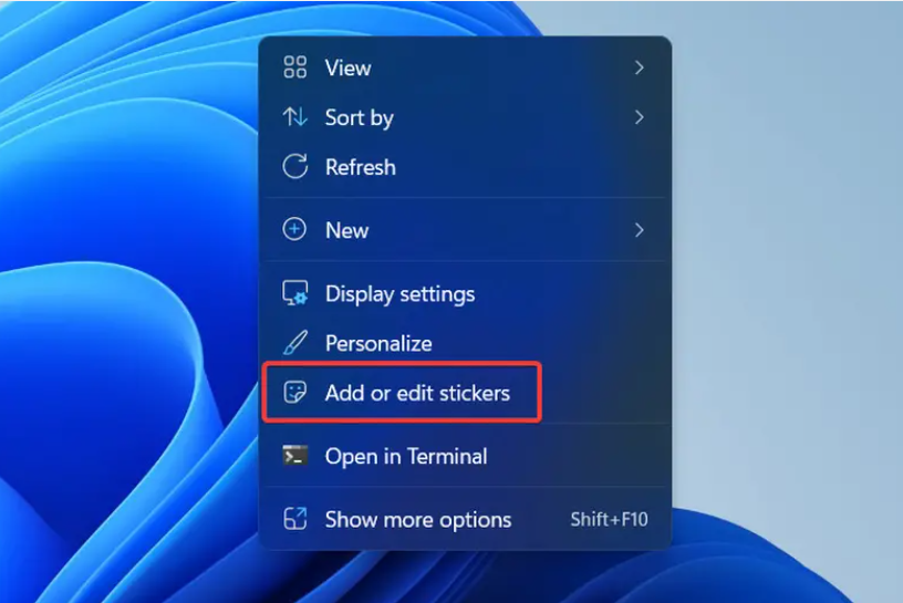 个性化你的电脑桌面:Windows 11 22H2可启用桌面贴纸